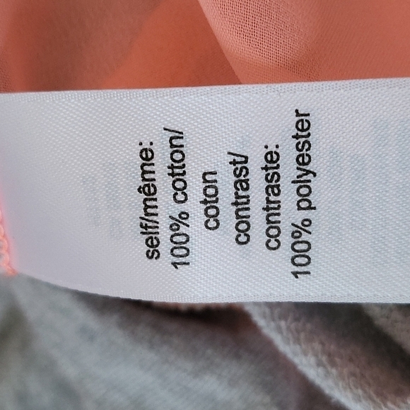 Maurices mixed material heather gray and hot coral colored sheer back tee - Picture 15 of 15